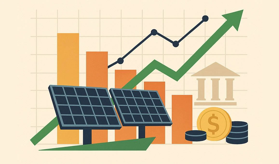 graf porovnávající FVE s tradičními investicemi